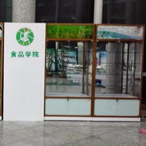 鋁合金精品架與木質結合柜