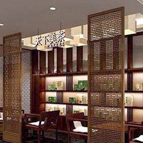 茶葉店烤漆展柜定做