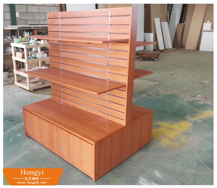 木質貼皮可調隔板中島柜