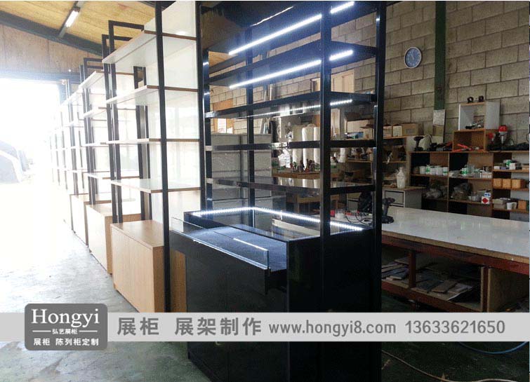 加高型鐵木結合展示柜